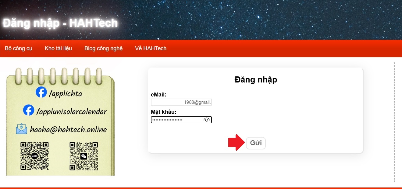 Cách đăng nhập - Hướng dẫn sử dụng HAHTech